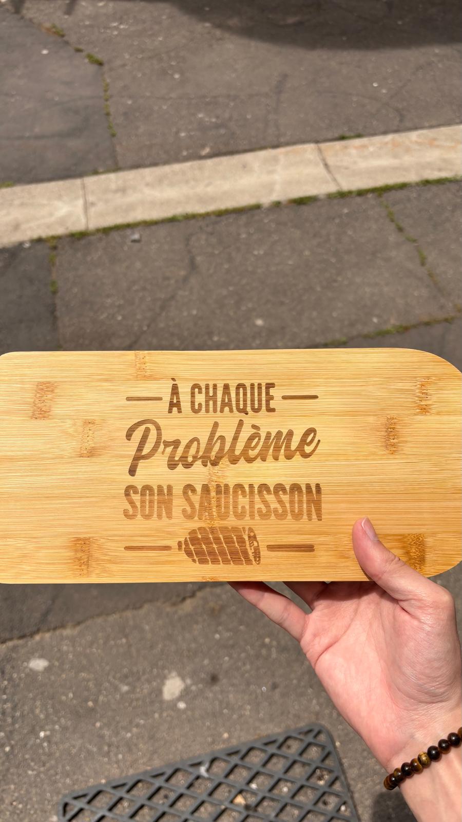 Planche à Découper en Bois Gravée