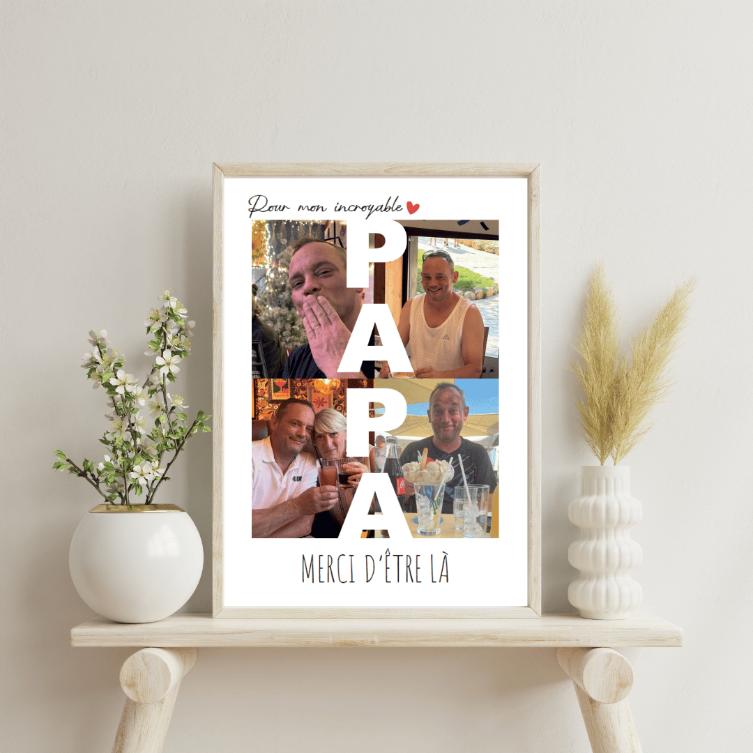 Affiche personnalisée "Pour mon incroyable PAPA" – Cadeau unique à offrir