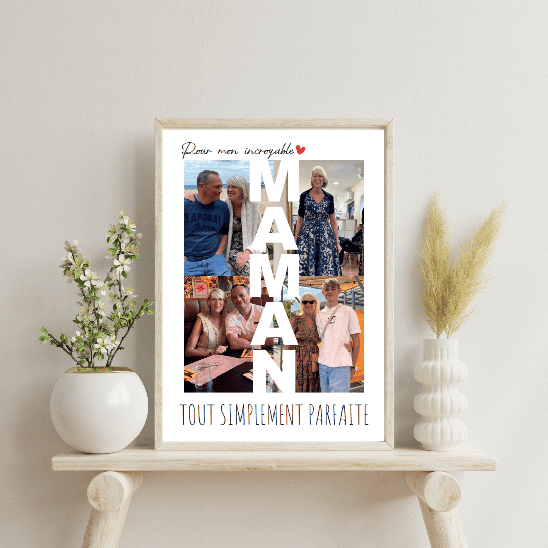 Affiche personnalisée "Pour mon incroyable MAMAN" – Cadeau unique à offrir