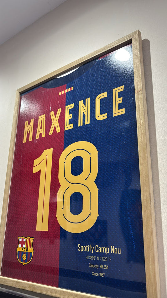 Affiche Maillot de foot personnalisée & encadrée