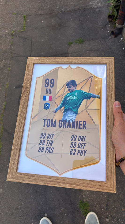 Affiche carte de joueur football personnalisé
