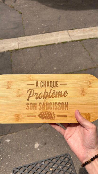 Planche à Découper en Bois Gravée